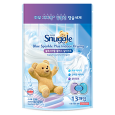 스너글 블루스파클 플러스 실내건조 캡슐세제 15.2g, 13개입, 1개 생활용품/세탁세제 반품 최저가 7,110원