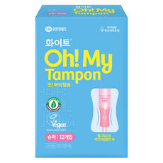 화이트 오 마이 탐폰, 슈퍼, 12개입, 1개 생활용품/생리대/성인용기저귀 반품 최저가 5,850원