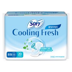 쏘피 쿨링 프레쉬 생리대 날개형, 중형, 20개입, 1개 생활용품/일반생리대 반품 최저가 7,350원