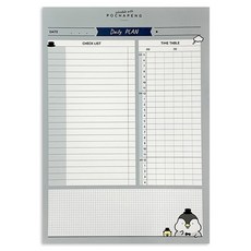 랑캣몰 포챠펭 뜯어쓰는 A4 데일리 플래너, 혼합색상, 1개, 1개입 문구/오피스/노트/메모지 반품 최저가 2,730원