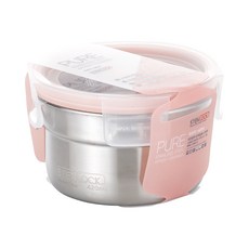 스텐락 퓨어 밀폐용기 원형 4호 420ml, 1개, 용기 + 뚜껑 주방용품/밀폐용기/반찬통 반품 최저가 5,310원