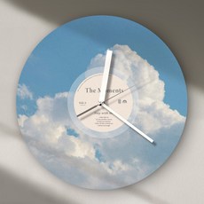 퍼니즈 레코드 원형 무소음 LP 벽시계, 클라우드 무드 홈인테리어/싱글하우스 반품 최저가 19,800원