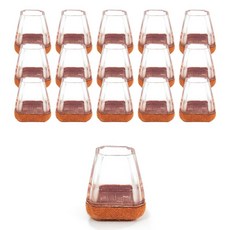 키에코베 미끄럼방지 투명 의자발 커버 사각, 브라운, 16개 홈인테리어/가전/가구 커버 반품 최저가 8,510원