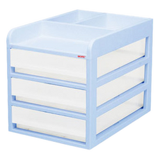 카파맥스 모아 서류함 275 x 380 x 300 mm, 하늘, 3단 문구/오피스/사무용품 전문관 반품 최저가 23,210원