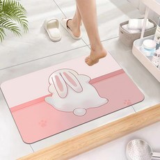룰루홈 뒷모습 규조토 주방 욕실 발매트 60 x 40 cm, 앙증토끼, 1개 주방용품/주방잡화 반품 최저가 7,080원