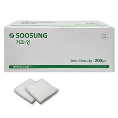 수성 거즈 엔 10 x 10 cm 4겹, 200매, 1개 생활용품/건강/의료용품 반품 최저가 4,510원