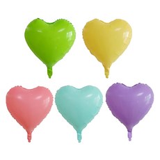미미파티 은박 대형 파스텔 마카롱 하트풍선 5종 세트 35cm, 혼합색상, 1세트 문구/오피스/파티/이벤트 반품 최저가 5,500원