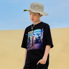 고스트리퍼블릭 아동용 컬러풀 서핑 오버핏 반팔 티셔츠 JT-J3157 출산/유아동/유아동패션 반품 최저가 10,640원