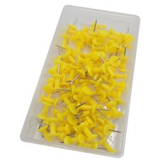 마다꾸미 컬러 투명 압정 문서고정핀 옐로우, 1개, 80개입 문구/오피스/사무용품 전문관 반품 최저가 5,280원