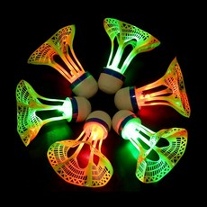 마샤투 방풍 스피드 LED 배드민턴 셔틀콕, 랜덤 발송, 6개입, 1세트 문구/오피스/학용품/수업준비 반품 최저가 8,580원