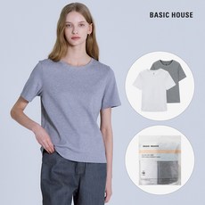 베이직하우스 여성용 통기성 순면 40수 반팔 티셔츠 2팩 패션의류/잡화/여성패션 반품 최저가 9,250원