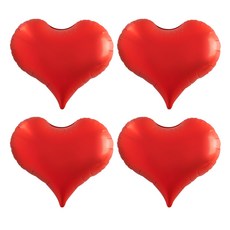 조이파티 은박풍선 통통하트 52cm, 레드, 4개 문구/오피스/파티/이벤트 반품 최저가 5,180원