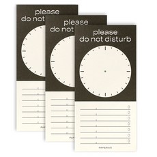 페이퍼리안 두낫 디스터브 타임 메모패드, 블랙, 3개, 80개입 문구/오피스/노트/메모지 반품 최저가 5,770원