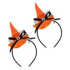 파티쇼 할로윈 고깔 마녀 모자 머리띠, 오렌지, 2개 문구/오피스/파티/이벤트 반품 최저가 2,970원