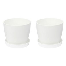 플라팜 분갈이형 원형화분, 화이트, 2개 홈인테리어/원예/가드닝 반품 최저가 4,340원