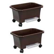 플라팜 베란다 바퀴포함 이동식 텃밭화분 클래식 28L, 다크브라운, 2개 홈인테리어/원예/가드닝 반품 최저가 21,800원