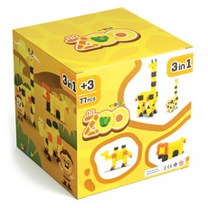 몰펀 3in1 동물들 블록 77p, 혼합색상, 1개 완구/취미/블록놀이 반품 최저가 12,640원