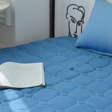 매직베드 데일리 심플 사계절 침대 패드 밴딩 카페트, 블루 홈인테리어/침구 반품 최저가 16,190원