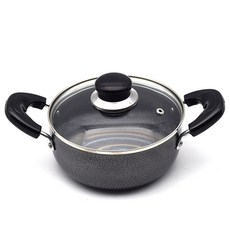 엘림 윌리브 실버 메탈릭 분체 양수냄비, 16cm, 블랙, 1개 주방용품/냄비/프라이팬 반품 최저가 7,990원