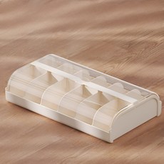 살림이음 속옷 보관 양말칸막이 12칸 투명정리함, 1개, 베이지 생활용품/바구니/칸막이 반품 최저가 3,760원