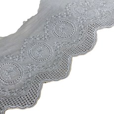 아이엔피 파인코튼 리본 면 자수 레이스 13 x 180 cm, 그레이, 1개 문구/오피스/사무용품 전문관 반품 최저가 7,900원