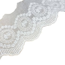 아이엔피 파인코튼 리본 면 자수 레이스 13 x 180 cm, 화이트, 1개 문구/오피스/사무용품 전문관 반품 최저가 4,730원