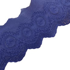 아이엔피 파인코튼 리본 면 자수 레이스 13 x 180 cm, 로얄블루, 1개 문구/오피스/사무용품 전문관 반품 최저가 4,500원