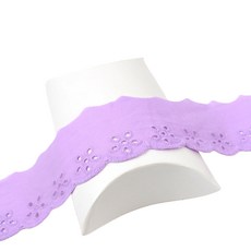 아이엔피 파인코튼 리본 면 자수 레이스 5 x 270 cm, 퍼플, 1개 문구/오피스/사무용품 전문관 반품 최저가 2,610원