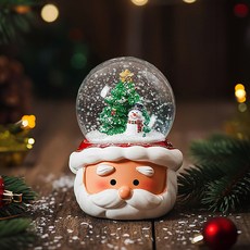 레토 크리스마스 산타 스노우볼 무드등, 트리 홈인테리어/싱글하우스 반품 최저가 6,550원