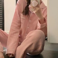 코지토리 여성용 심플 파스텔 긴팔 잠옷 세트 패션의류/잡화/속옷/잠옷 반품 최저가 13,220원