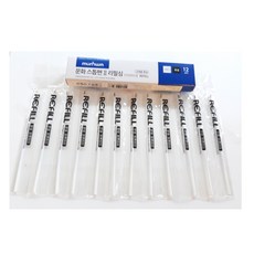문화연필 스톱펜 리필심 0.7mm, 검정, 12개 문구/오피스/학용품/수업준비 반품 최저가 1,140원