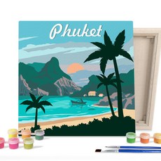 아이러브페인팅 DIY 랜드마크 그림그리기, 태국 푸켓, 1개 문구/오피스/미술/화방용품 반품 최저가 8,900원