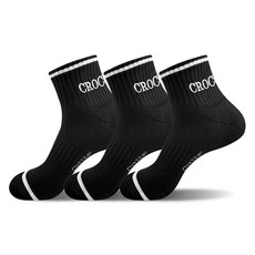 크로커다일 남성용 스포츠 쿠션 토즈 중목 양말 3족 세트 CD207, 블랙, 1세트 스포츠/레저/기타스포츠 반품 최저가 9,900원