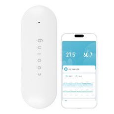 쿠잉전자 스마트 온습도 센서, 화이트, 1개 문구/오피스/학용품/수업준비 반품 최저가 12,320원