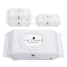 아임클린 저자극 비데 물티슈 캡형, 46매, 4개 생활용품/화장지/물티슈 반품 최저가 5,900원