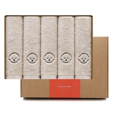 메종드코튼 푸들세면 프리미엄타올 200g x 5p 선물세트 코마 40수, 베이지, 1세트 홈인테리어/수건/타월 반품 최저가 46,290원
