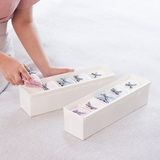 이즈리빙 칸칸칸 연결형 서랍 칸막이 속옷정리함 5칸 기본형, 아이보리, 2개 생활용품/바구니/칸막이 반품 최저가 3,690원