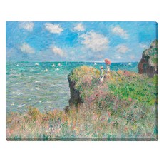 아트마트 클로드 모네 클리프 워크 앳 푸르빌 1882 캔버스액자 홈인테리어/싱글하우스 반품 최저가 18,520원