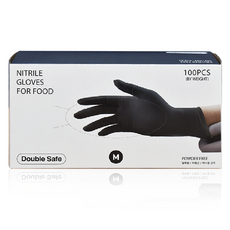 더블세이프 블랙 니트릴 위생장갑M, 1개, 블랙 100개입 주방용품/일회용품/종이컵 반품 최저가 4,160원
