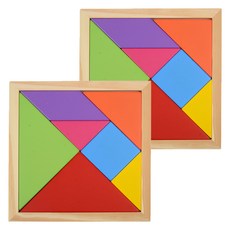 해피 원목 칠교 대, 혼합색상, 2개 완구/취미/신생아/영아완구 반품 최저가 4,700원