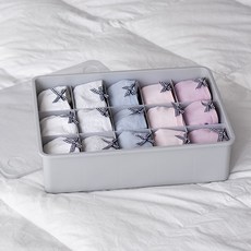 이즈리빙 칸칸칸 속옷 정리함 15칸, 그레이 + 반투명뚜껑, 1개 생활용품/바구니/칸막이 반품 최저가 4,480원