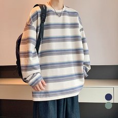엘쏘 루즈핏 스트라이프 긴팔 티셔츠 패션의류/잡화/남녀 공용 의류 반품 최저가 4,410원