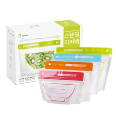레디시 스탠딩 지퍼백 베이직 라지 5p + 미디움 5p + 스몰 5p + 미니 5p, 1세트 주방용품/일회용품/종이컵 반품 최저가 5,300원