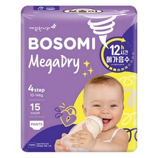 보솜이 메가드라이 팬티형 기저귀 공용, 4단계, 15매 생활용품/일회용기저귀 반품 최저가 5,170원