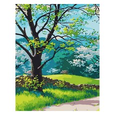 모모픽스페인팅 DIY 명화 그리기 세트 40 x 50 cm 초여름 돌담길, 혼합색상, 1세트 문구/오피스/미술/화방용품 반품 최저가 12,350원