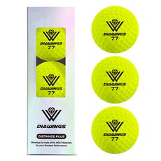 다이아윙스 고반발 비거리 전용 장타 골프공 M3 2피스 42.8mm, 옐로우무광, 3개입, 1개 스포츠_레저/골프 반품 최저가 7,880원