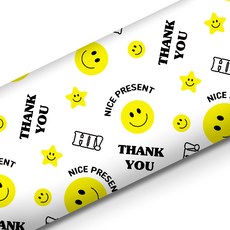 코멧 스마일 패턴 증착롤 포장지 17m, 혼합색상, 1개 문구/오피스/데코/포장용품 반품 최저가 6,300원