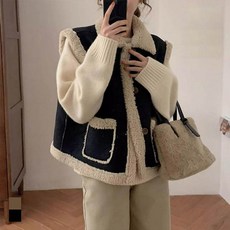 앤드스타일 여성용 리로사 무스탕 카라 심플 베스트 자켓 263732 패션의류/잡화/여성패션 반품 최저가 18,460원