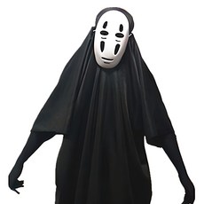 스투피드 여성용 가오나시 할로윈 코스프레 3종 풀세트, 블랙 + 화이트, 1세트 문구/오피스/파티/이벤트 반품 최저가 7,680원