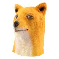 스투피드 코스튬 도지 코인 강아지 가면 32 x 29 x 30 cm, 브라운, 1개 문구/오피스/파티/이벤트 반품 최저가 10,490원